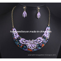 Flower Resin Stone Necklace Set (XJW13216)